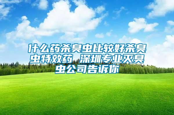 什么药杀臭虫比较好杀臭虫特效药 深圳专业灭臭虫公司告诉你