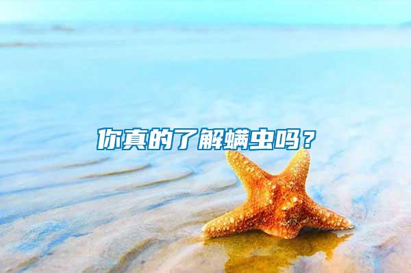 你真的了解螨虫吗？