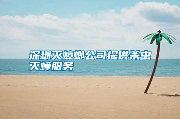 深圳灭蟑螂公司提供杀虫灭蟑服务