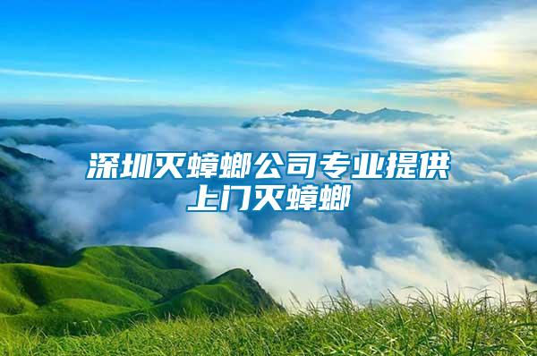 深圳灭蟑螂公司专业提供上门灭蟑螂