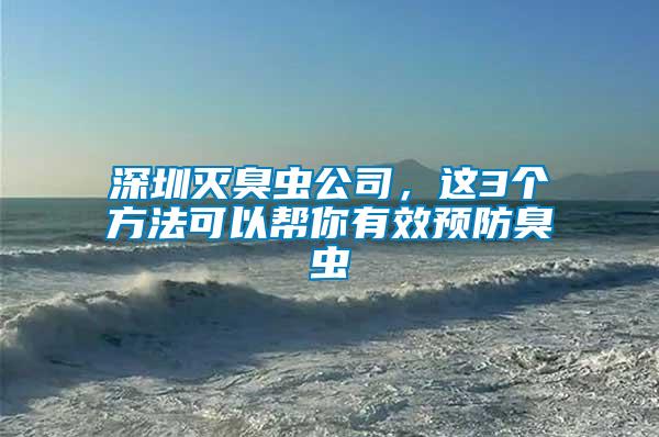 深圳灭臭虫公司，这3个方法可以帮你有效预防臭虫