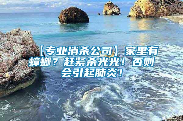 【专业消杀公司】家里有蟑螂？赶紧杀光光！否则会引起肺炎！