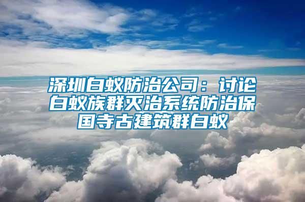 深圳白蚁防治公司：讨论白蚁族群灭治系统防治保国寺古建筑群白蚁