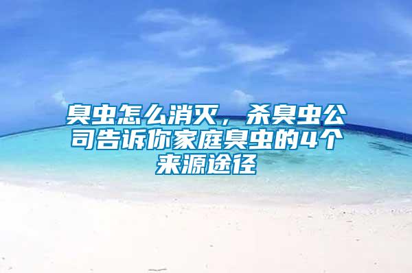 臭虫怎么消灭，杀臭虫公司告诉你家庭臭虫的4个来源途径