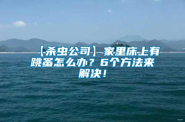 【杀虫公司】家里床上有跳蚤怎么办？6个方法来解决！