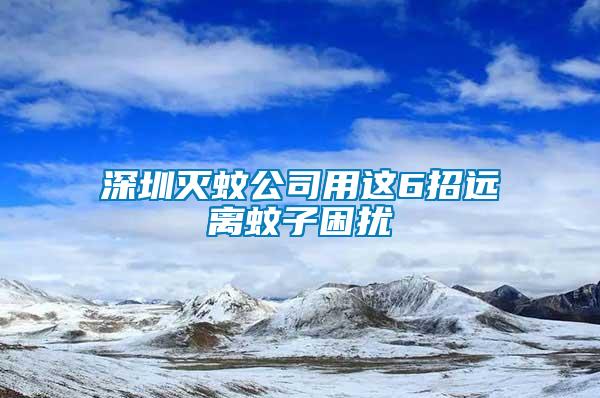 深圳灭蚊公司用这6招远离蚊子困扰