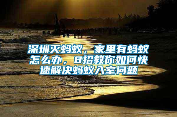 深圳灭蚂蚁，家里有蚂蚁怎么办，8招教你如何快速解决蚂蚁入室问题