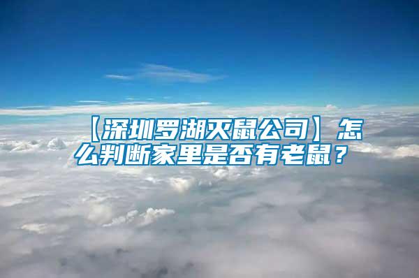 【深圳罗湖灭鼠公司】怎么判断家里是否有老鼠？