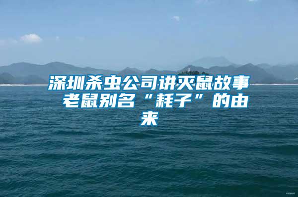 深圳杀虫公司讲灭鼠故事 老鼠别名“耗子”的由来