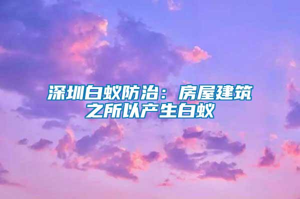 深圳白蚁防治：房屋建筑之所以产生白蚁