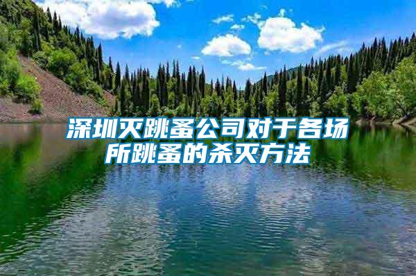 深圳灭跳蚤公司对于各场所跳蚤的杀灭方法