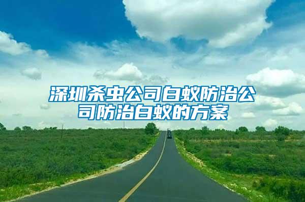 深圳杀虫公司白蚁防治公司防治白蚁的方案