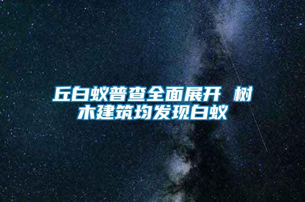 丘白蚁普查全面展开 树木建筑均发现白蚁