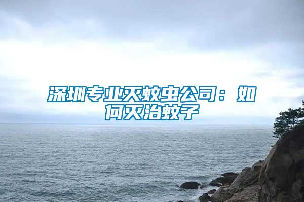 深圳专业灭蚊虫公司：如何灭治蚊子