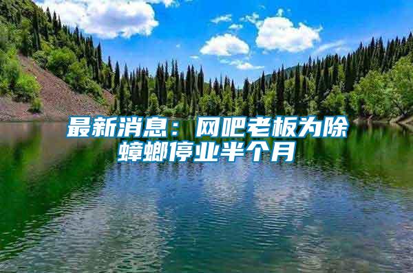 最新消息：网吧老板为除蟑螂停业半个月