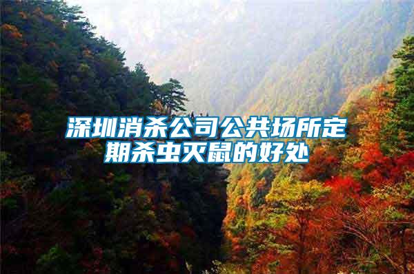 深圳消杀公司公共场所定期杀虫灭鼠的好处