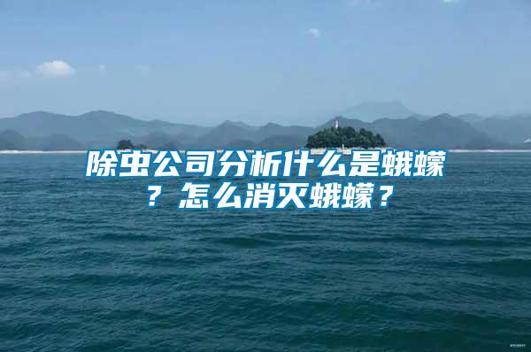 除虫公司分析什么是蛾蠓？怎么消灭蛾蠓？