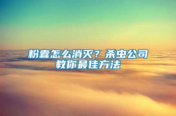 粉蠹怎么消灭？杀虫公司教你最佳方法