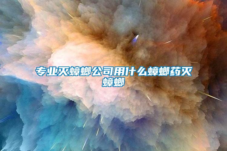 专业灭蟑螂公司用什么蟑螂药灭蟑螂