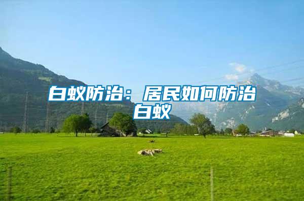 白蚁防治：居民如何防治白蚁