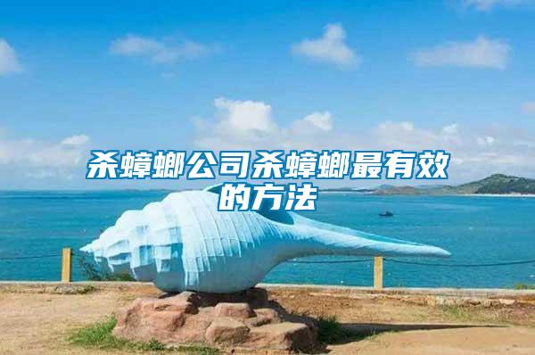 杀蟑螂公司杀蟑螂最有效的方法