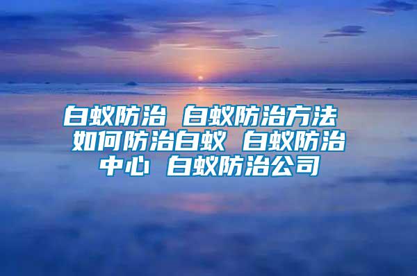 白蚁防治 白蚁防治方法 如何防治白蚁 白蚁防治中心 白蚁防治公司