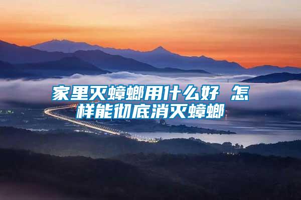 家里灭蟑螂用什么好 怎样能彻底消灭蟑螂