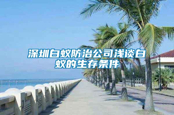 深圳白蚁防治公司浅谈白蚁的生存条件