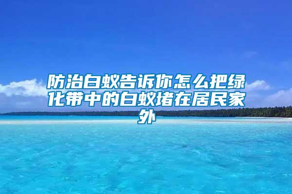 防治白蚁告诉你怎么把绿化带中的白蚁堵在居民家外