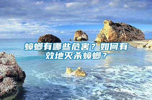 蟑螂有哪些危害？如何有效地灭杀蟑螂？