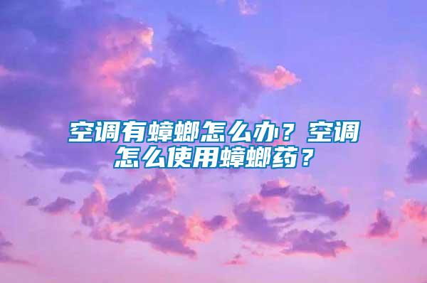 空调有蟑螂怎么办？空调怎么使用蟑螂药？