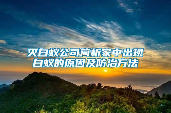 灭白蚁公司简析家中出现白蚁的原因及防治方法