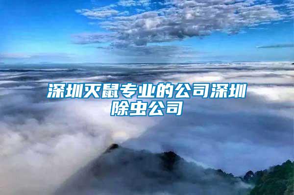 深圳灭鼠专业的公司深圳除虫公司