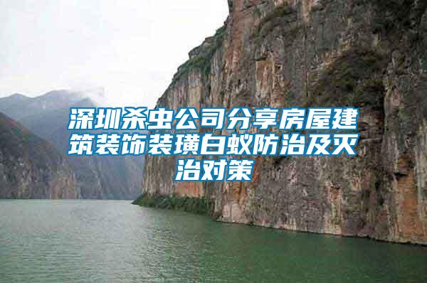 深圳杀虫公司分享房屋建筑装饰装璜白蚁防治及灭治对策