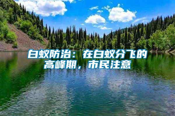 白蚁防治：在白蚁分飞的高峰期，市民注意