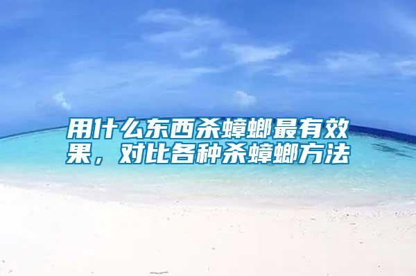 用什么东西杀蟑螂最有效果，对比各种杀蟑螂方法