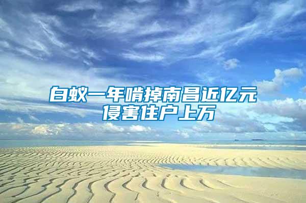 白蚁一年啃掉南昌近亿元 侵害住户上万