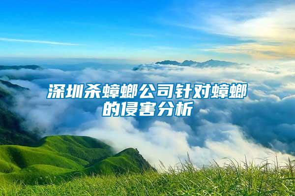 深圳杀蟑螂公司针对蟑螂的侵害分析