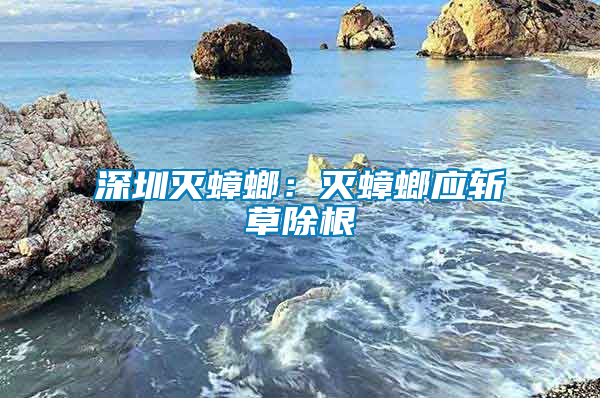 深圳灭蟑螂：灭蟑螂应斩草除根