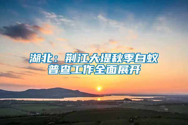 湖北：荆江大堤秋季白蚁普查工作全面展开