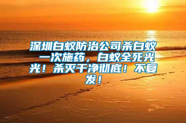 深圳白蚁防治公司杀白蚁 一次施药，白蚁全死光光！杀灭干净彻底！不复发！