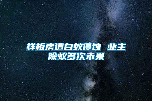 样板房遭白蚁侵蚀 业主除蚁多次未果