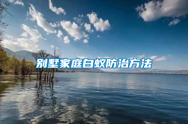 别墅家庭白蚁防治方法