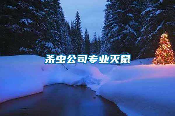 杀虫公司专业灭鼠