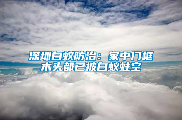 深圳白蚁防治：家中门框木头都已被白蚁蛀空