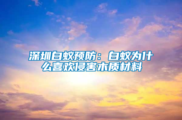 深圳白蚁预防：白蚁为什么喜欢侵害木质材料